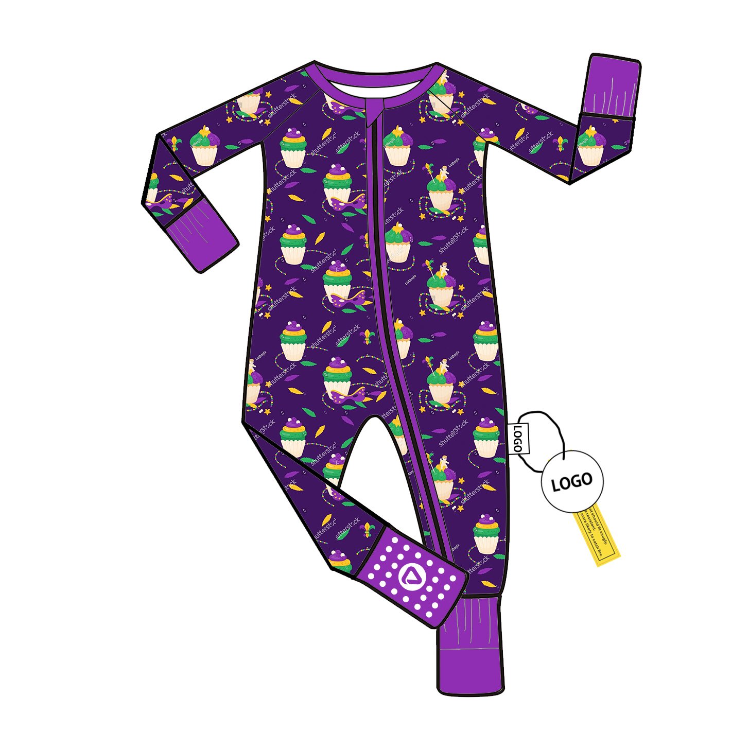 Custom Bamboo Viscose Baby Romper with Double Zipper Long Sleeve Pajamas Wholesale Low MOQ Unisex Jumpsuit Bodysuit Sleeper