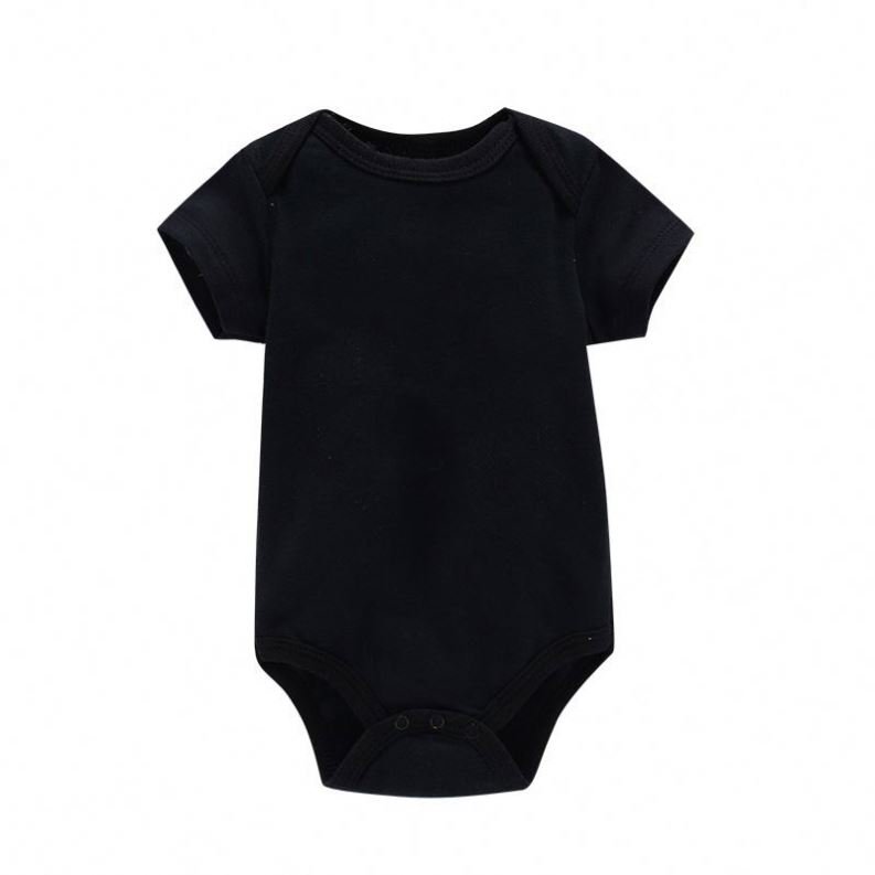 2022 Newborn Short Sleeve White Blank Onesie Rompers Pajamas Plain 100% Cotton Summer New Born Boy Girl Romper Baby Clothes