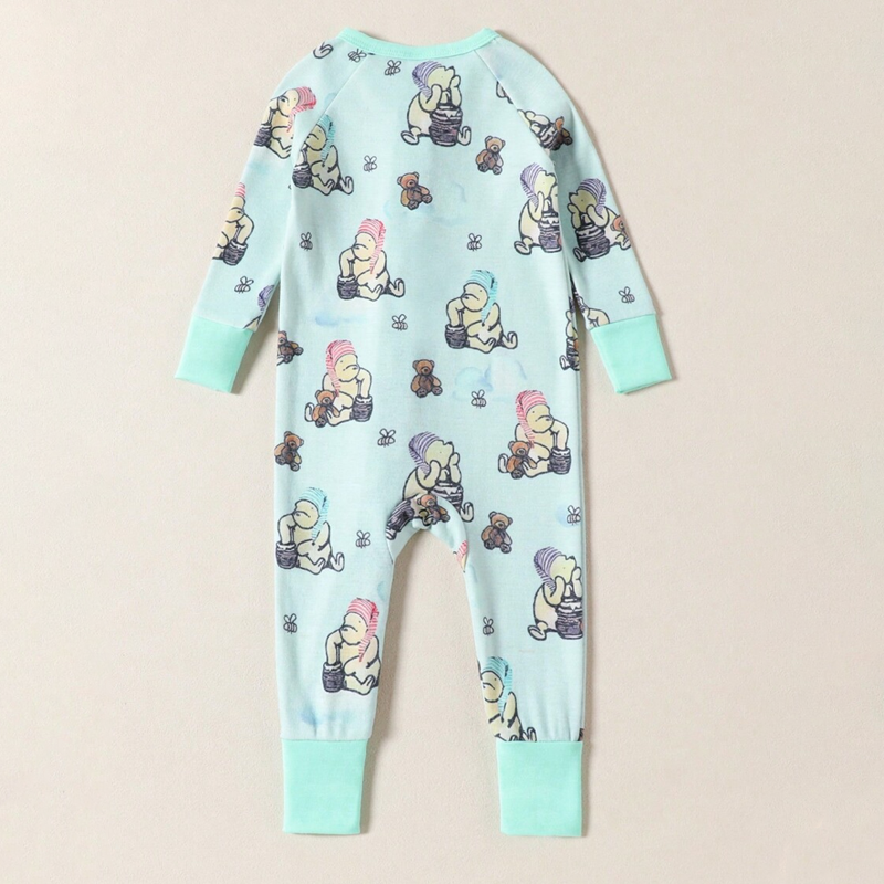 Wholesale Custom Bamboo Baby Romper Convertible Zipper Closure Pajamas Unisex Autumn Winter