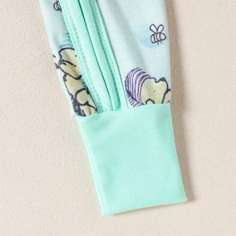 Wholesale Custom Bamboo Baby Romper Convertible Zipper Closure Pajamas Unisex Autumn Winter