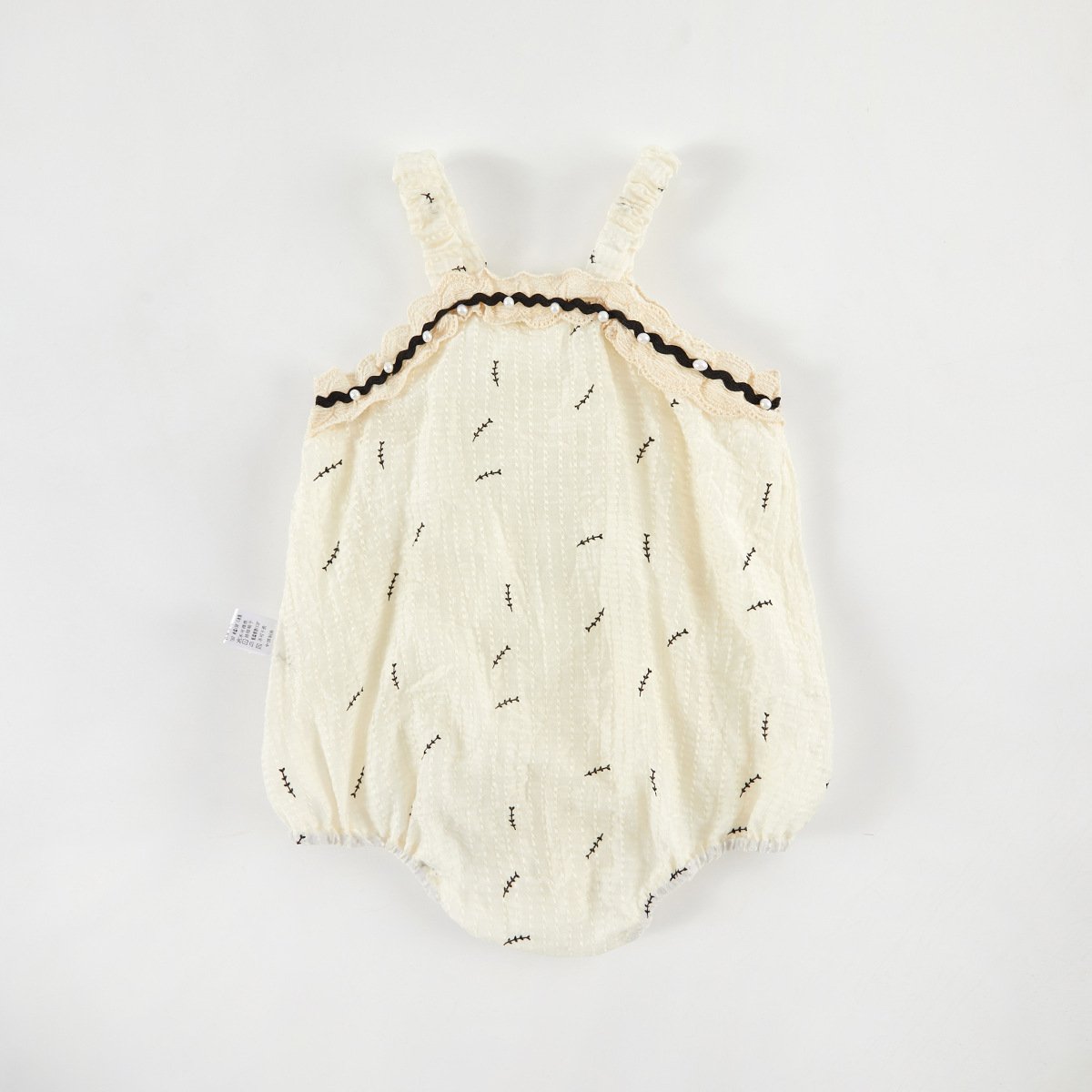 Wholesale 2024 Summer Baby Clothing Fashion Print Halter Sleeveless Cotton Baby Rompers