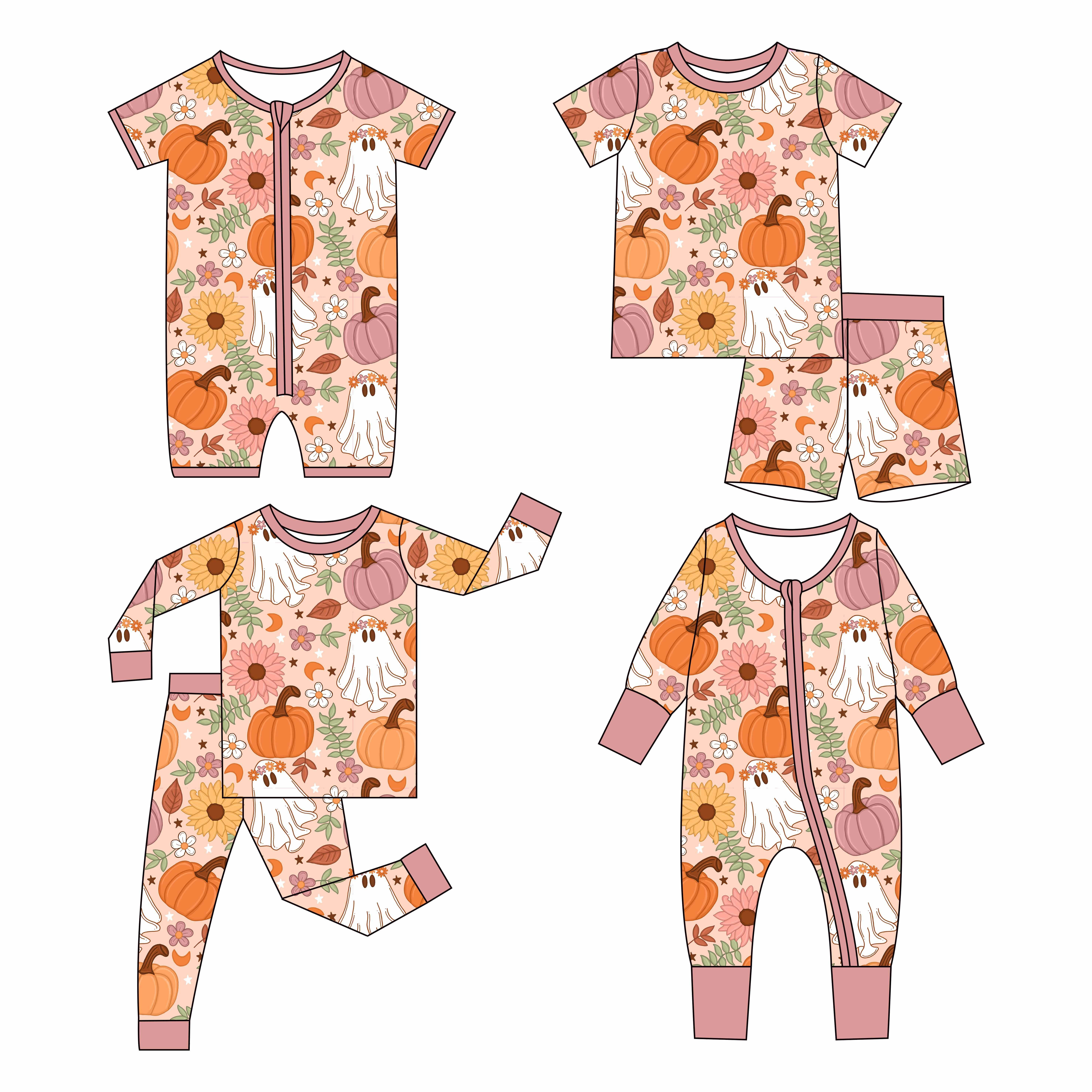 2024 new style spring and summer 95% bamboo 5% spandex fashion baby rompers newborn with zipper