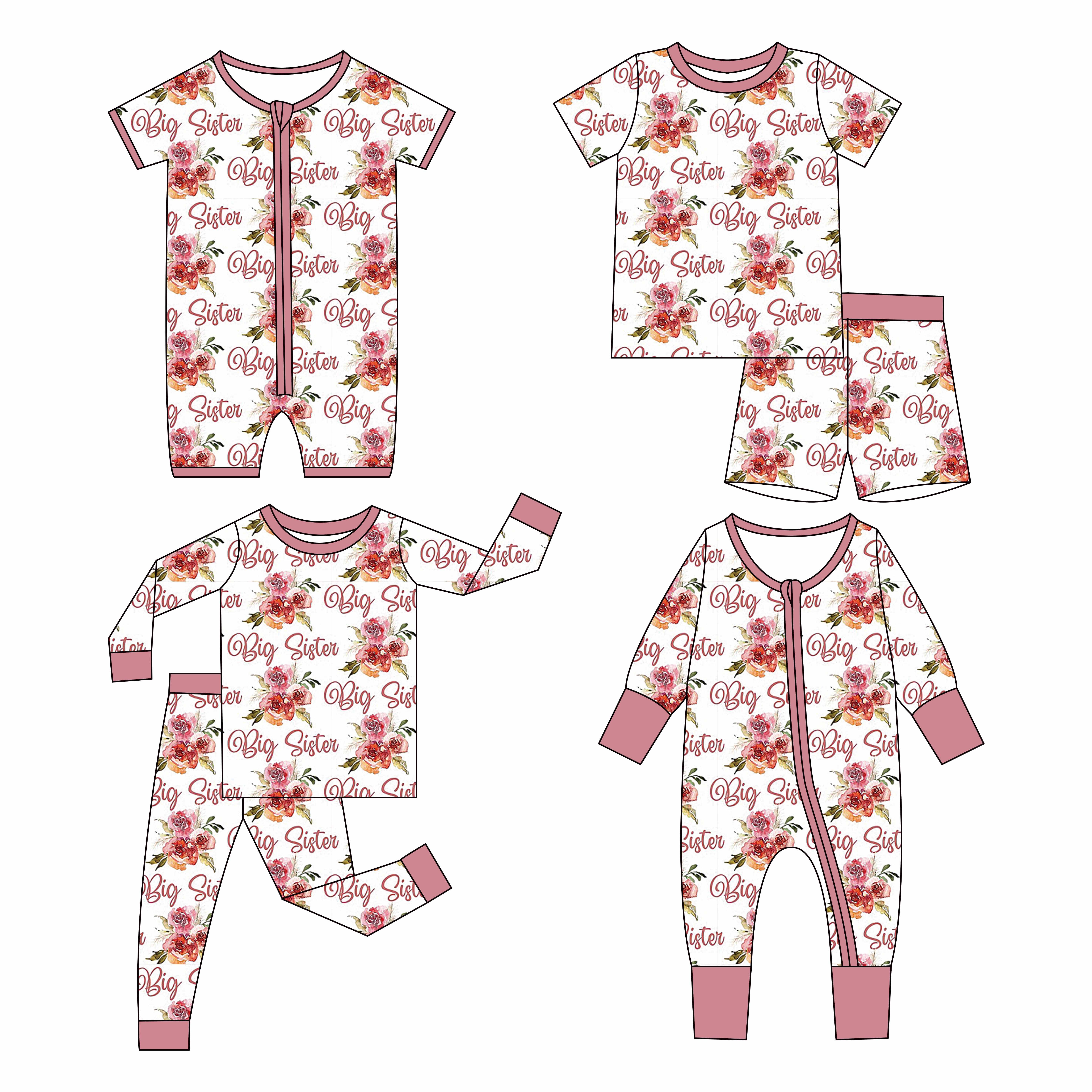 2024 new style spring and summer 95% bamboo 5% spandex fashion baby rompers newborn with zipper