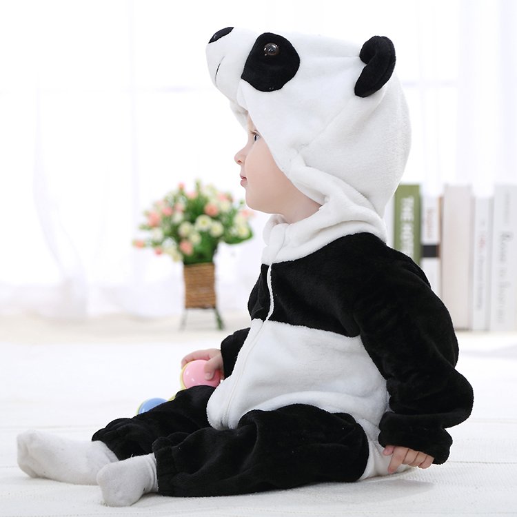 MICHLEY Spring Flannel Rompers Kids Style Onesi Girls Party Animal Design Baby Romper Jumpsuit