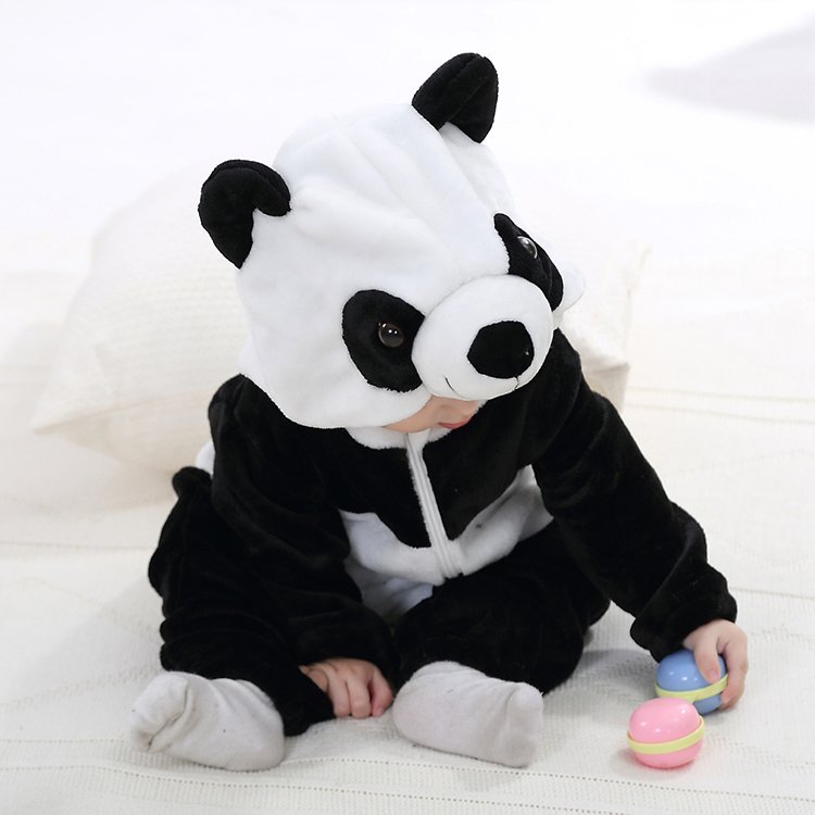 MICHLEY Spring Flannel Rompers Kids Style Onesi Girls Party Animal Design Baby Romper Jumpsuit