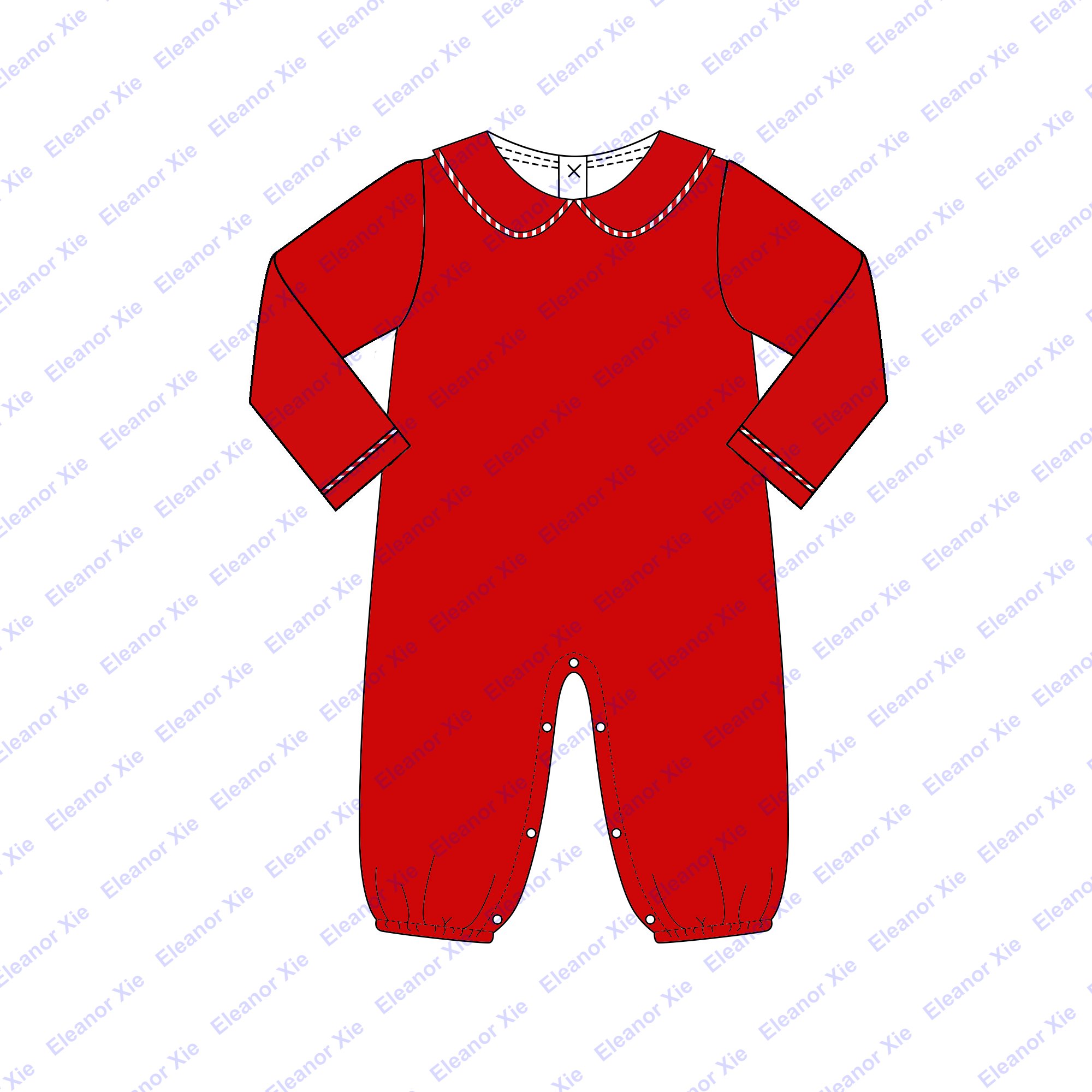 2025 Mardi Gras striped cotton baby boy clothes spring long sleeve peter pan collar toddler new born babies boys rompers