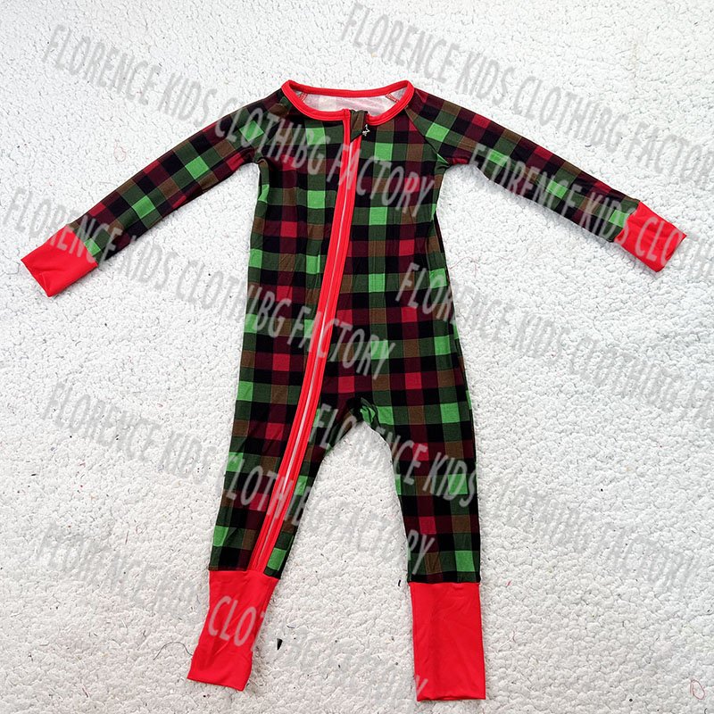 DH ODM Christmas fashion custom infant toddler girls bamboo cake zippy baby winter romper
