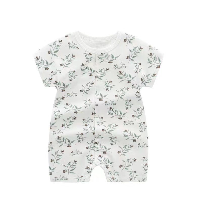 GOTS Certificate Organic Cotton Short Sleeve Newborn Baby Romper Kids Clothes