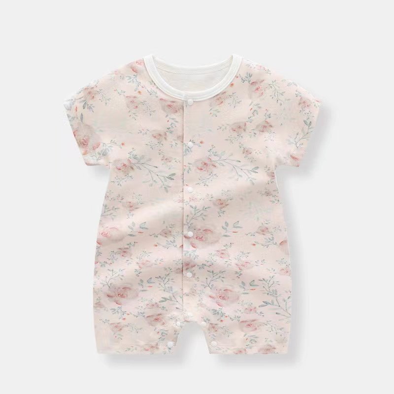 GOTS Certificate Organic Cotton Short Sleeve Newborn Baby Romper Kids Clothes