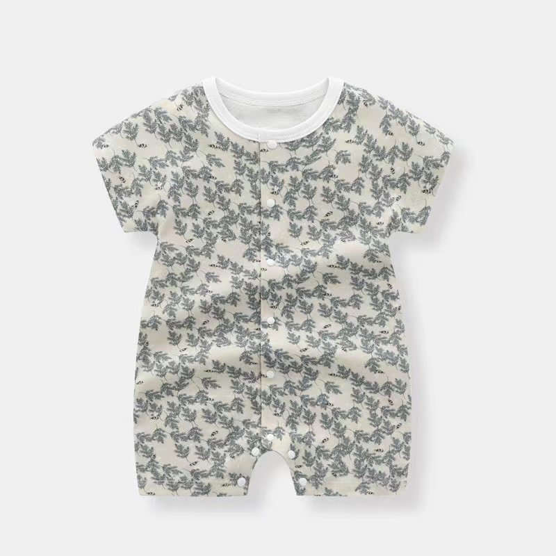 GOTS Certificate Organic Cotton Short Sleeve Newborn Baby Romper Kids Clothes