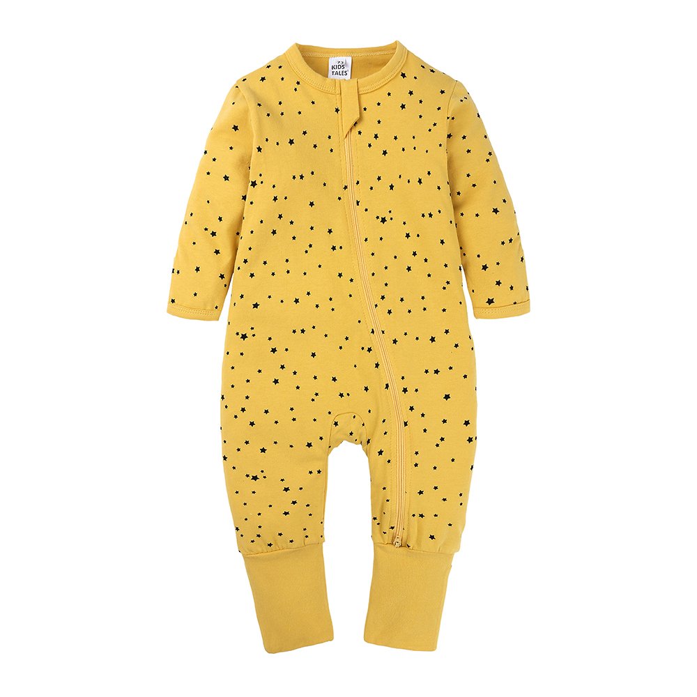 New Baby Clothes Newborn Boys Girls Romper Bule Parrot Printed Baby Jumpsuit Double Zipper Baby Rompers