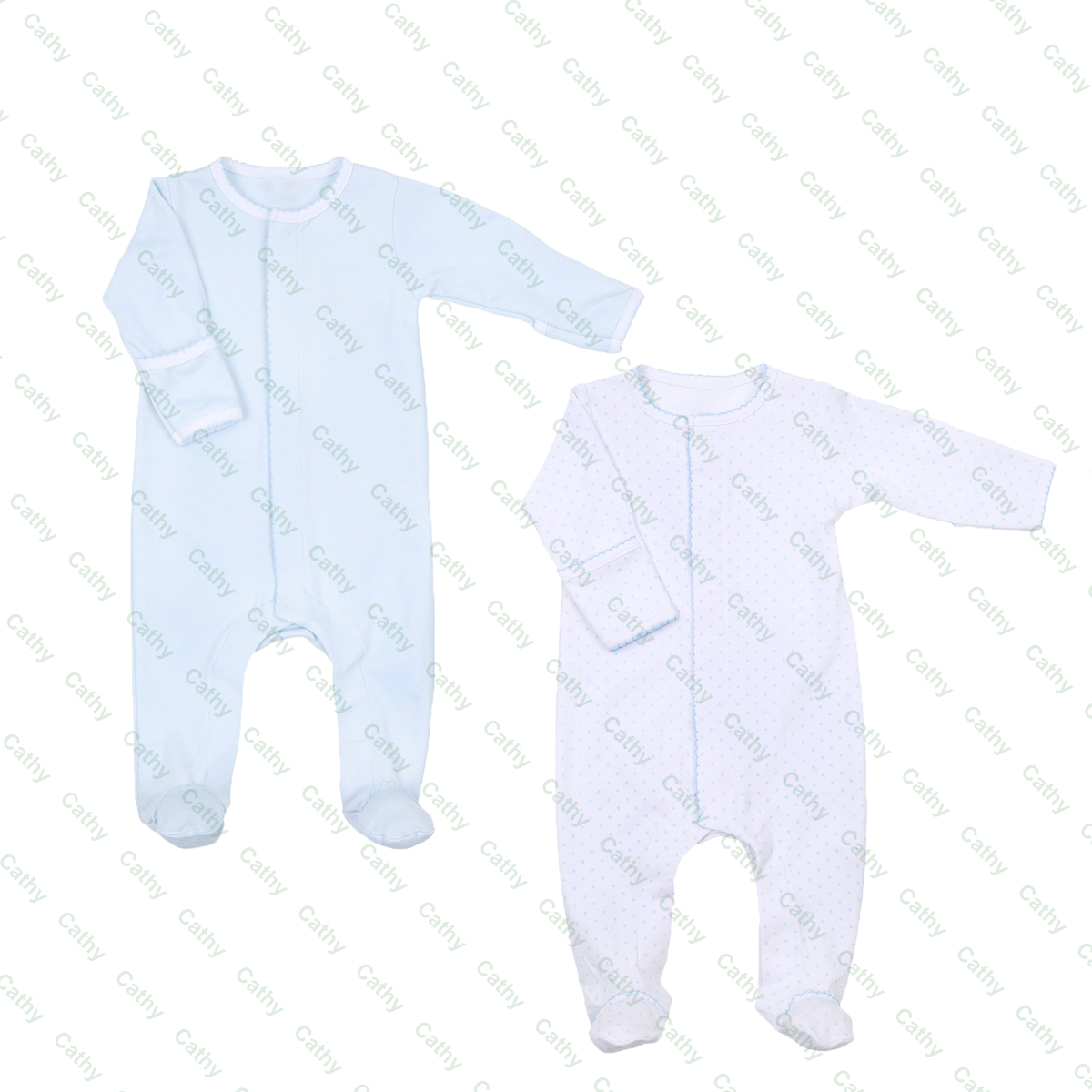 Monogram sibling match newborn coming home outfit long sleeve cotton baby footie ruffle baby girls boys sleeper