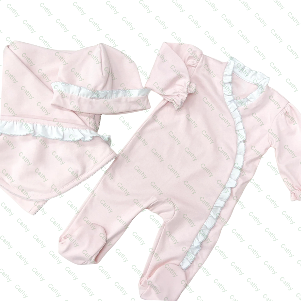 Monogram sibling match newborn coming home outfit long sleeve cotton baby footie ruffle baby girls boys sleeper