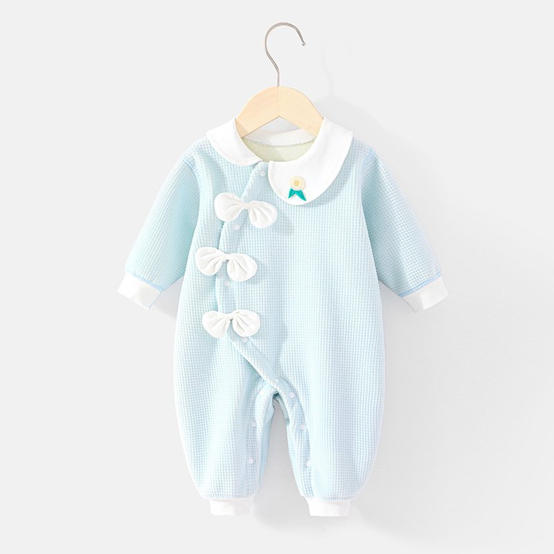 Baby Plus Fleece Onesie Autumn And Winter Viscose Infant Warm Newborn Clothes Thicken Baby Rompers