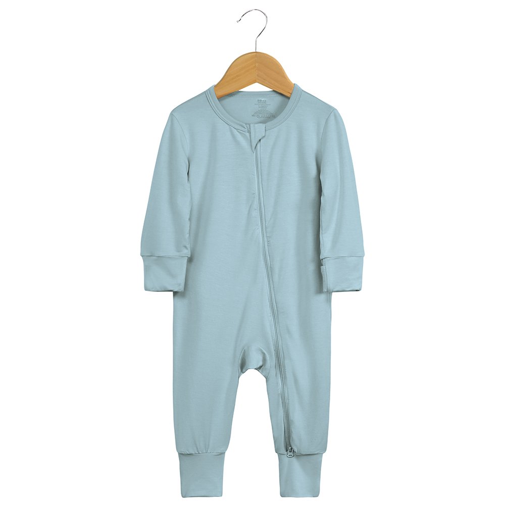 Conyson new born onesie 100% cotton long sleeve Zipper Infant baby Clothes Pajamas Unisex wholesale bamboo Custom baby rompers
