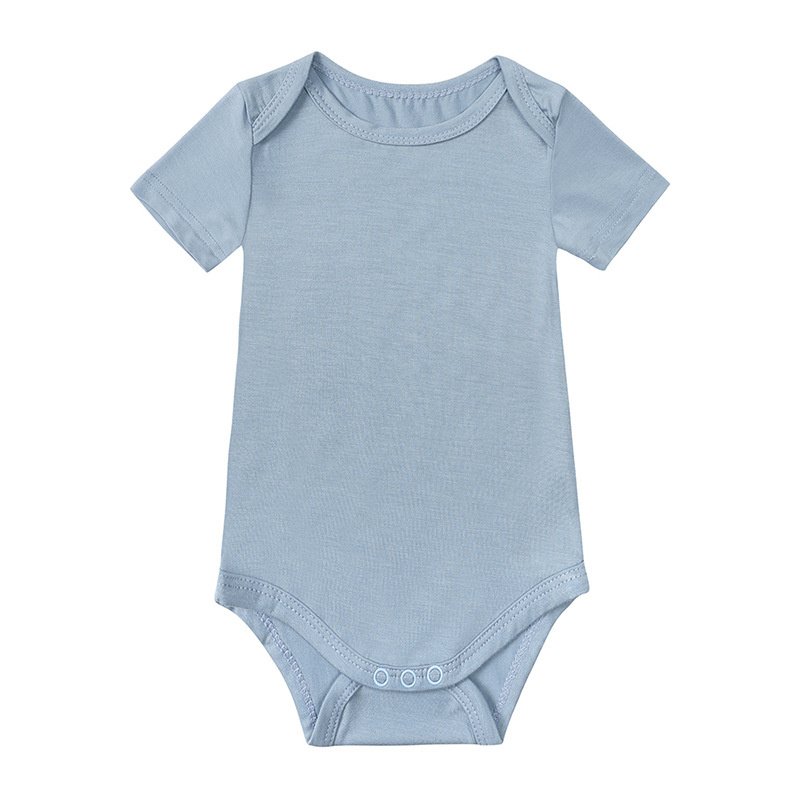 Summer newborn baby romper onesies baby clothes bamboo fbaric cotton solid color soft baby rompers jumpsuit