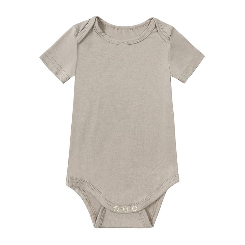 Summer newborn baby romper onesies baby clothes bamboo fbaric cotton solid color soft baby rompers jumpsuit