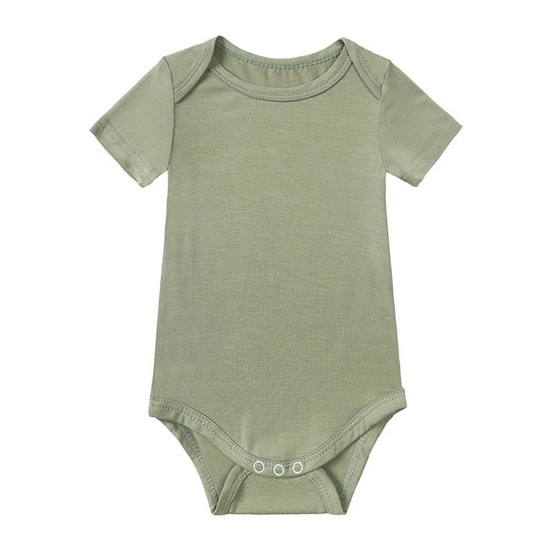 Summer newborn baby romper onesies baby clothes bamboo fbaric cotton solid color soft baby rompers jumpsuit