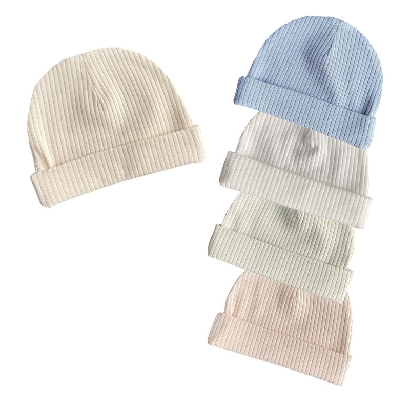 Wholesale ribbed Cotton newborn bodysuit pants cap baby clothes sets cotton newborn adjustable wrap baby bodyvest clothes sets
