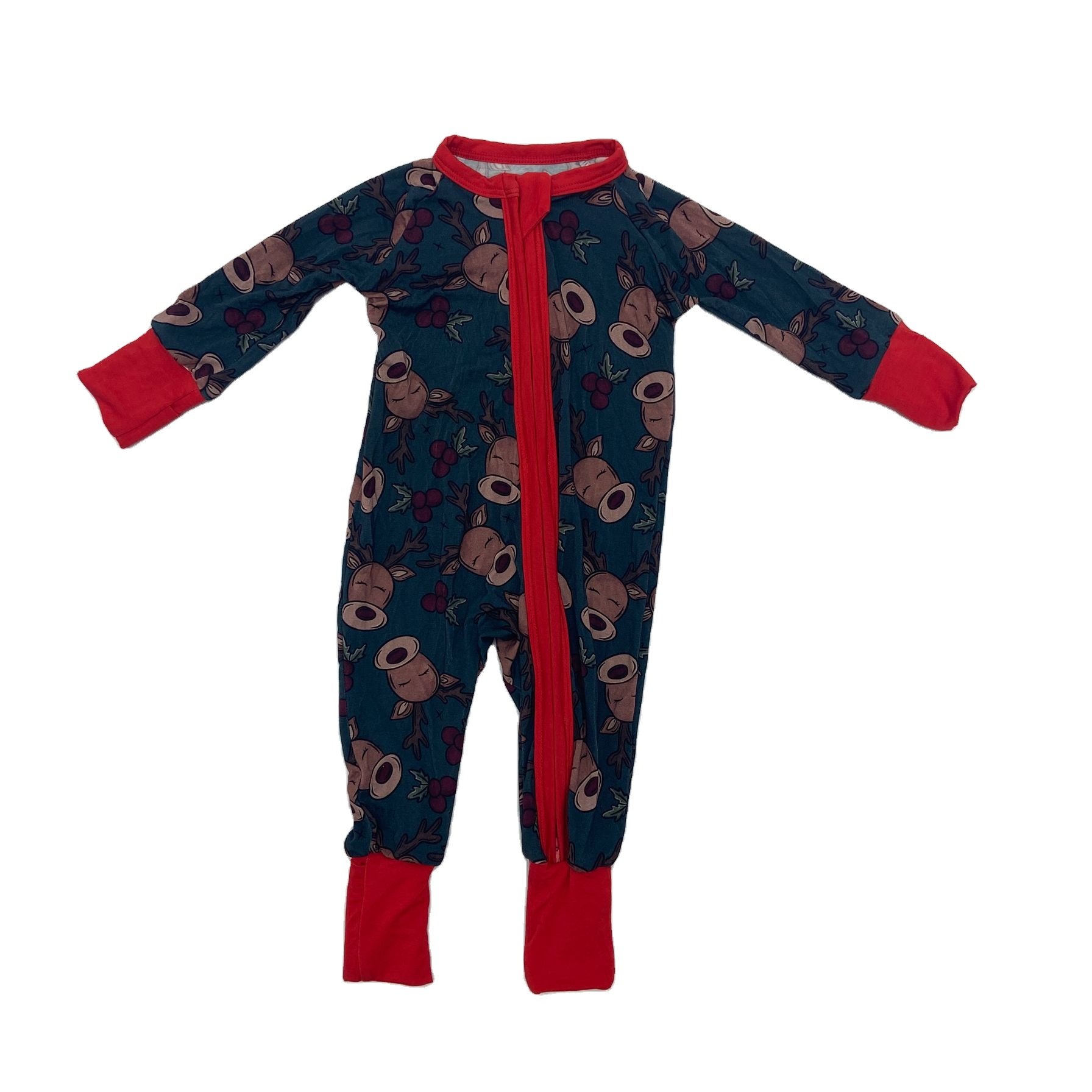 Qingli OEM Summer Baby Rompers Hot Selling Soft and Lovely Digital Print High Quality Bamboo Viscose Zipper for Baby Girls
