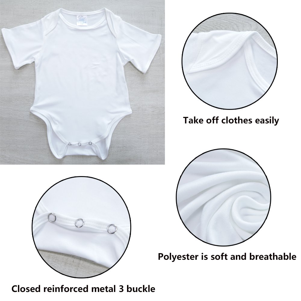 sublimation onesie baby polyester blank infant toddler baby romper blanks polyester onesies for sublimation