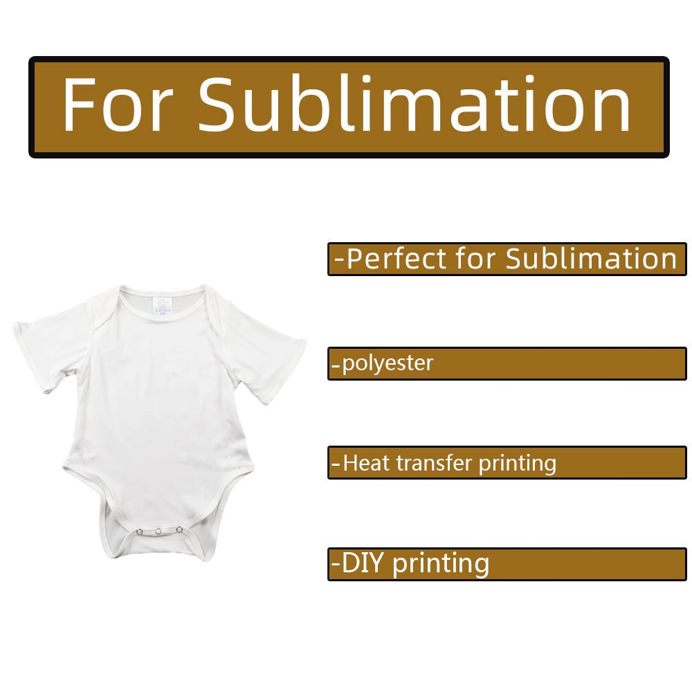sublimation onesie baby polyester blank infant toddler baby romper blanks polyester onesies for sublimation