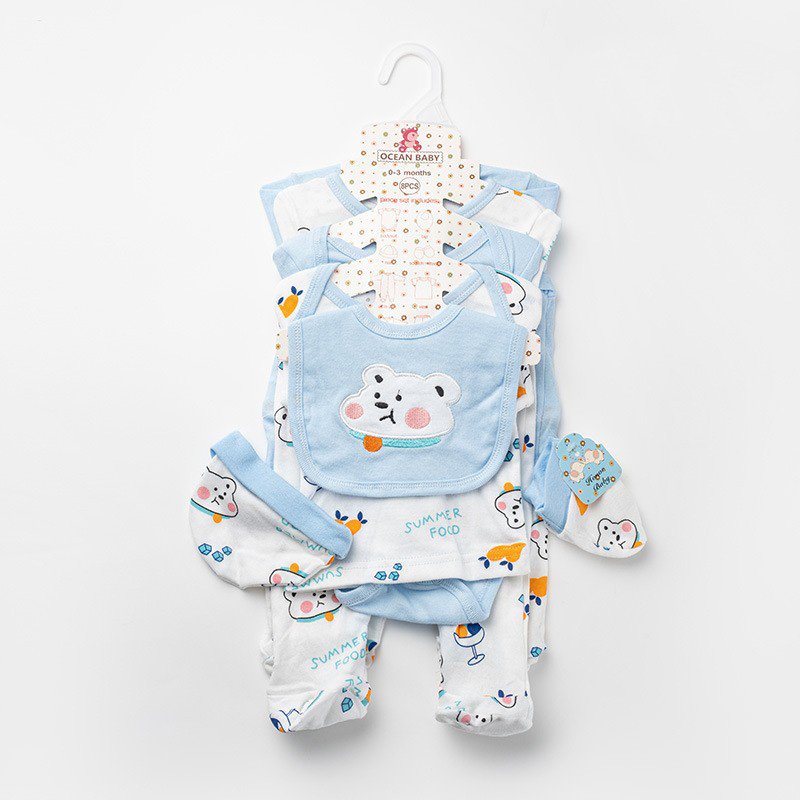 Pack of 8pcs 100% Cotton Baby Clothing Set OEM New Born Gift Set New Born Baby Clothes Sets
