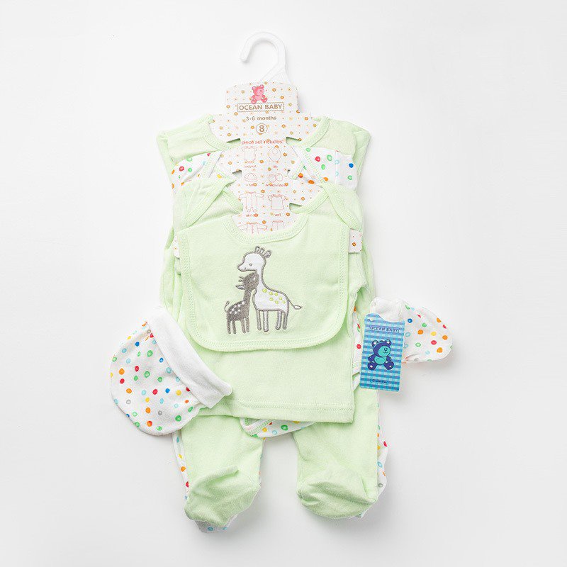 Pack of 8pcs 100% Cotton Baby Clothing Set OEM New Born Gift Set New Born Baby Clothes Sets