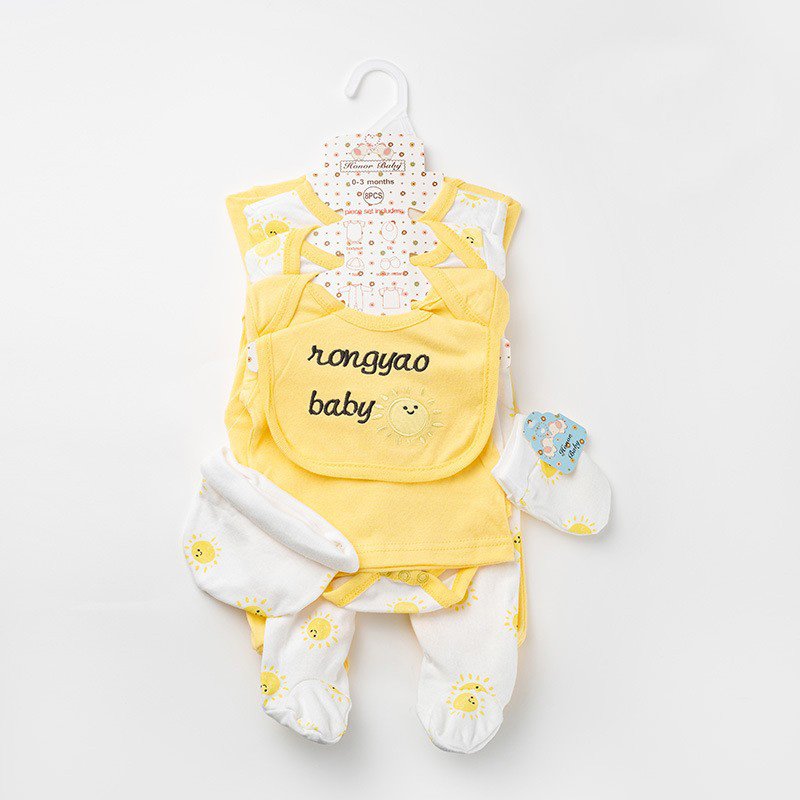 Pack of 8pcs 100% Cotton Baby Clothing Set OEM New Born Gift Set New Born Baby Clothes Sets