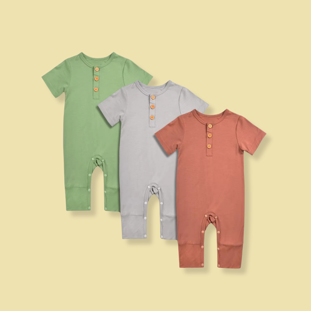 Manufacturer Wholesale Summer Custom Bamboo Baby Romper Kids Clothing Baby Boys' and Girls' Rompers