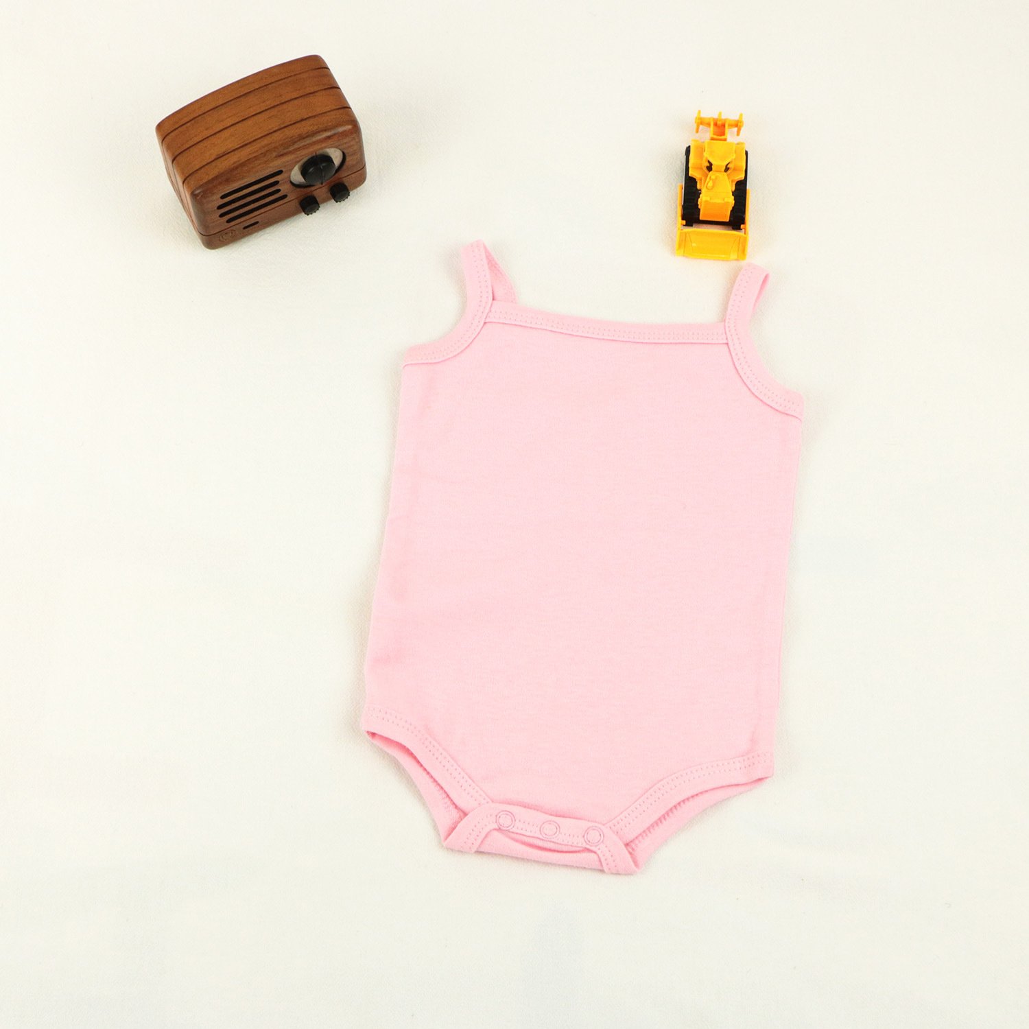 Summer Sleeveless Baby Rompers 0-3 & 6-12 Months 100% Combed Cotton Tiny Short Sleeves Unisex Summer Clothing for Baby Girl/Boy