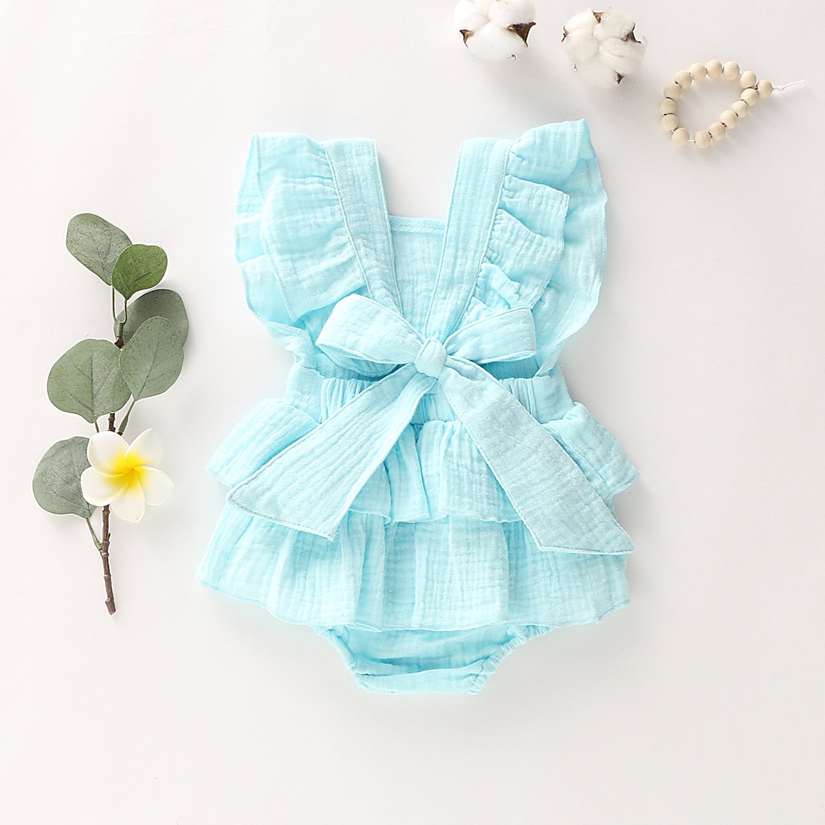 Muslin Baby Bodysuit Summer Solid Clothes Cotton Rompers Jumpsuit Unisex Baby Clothes