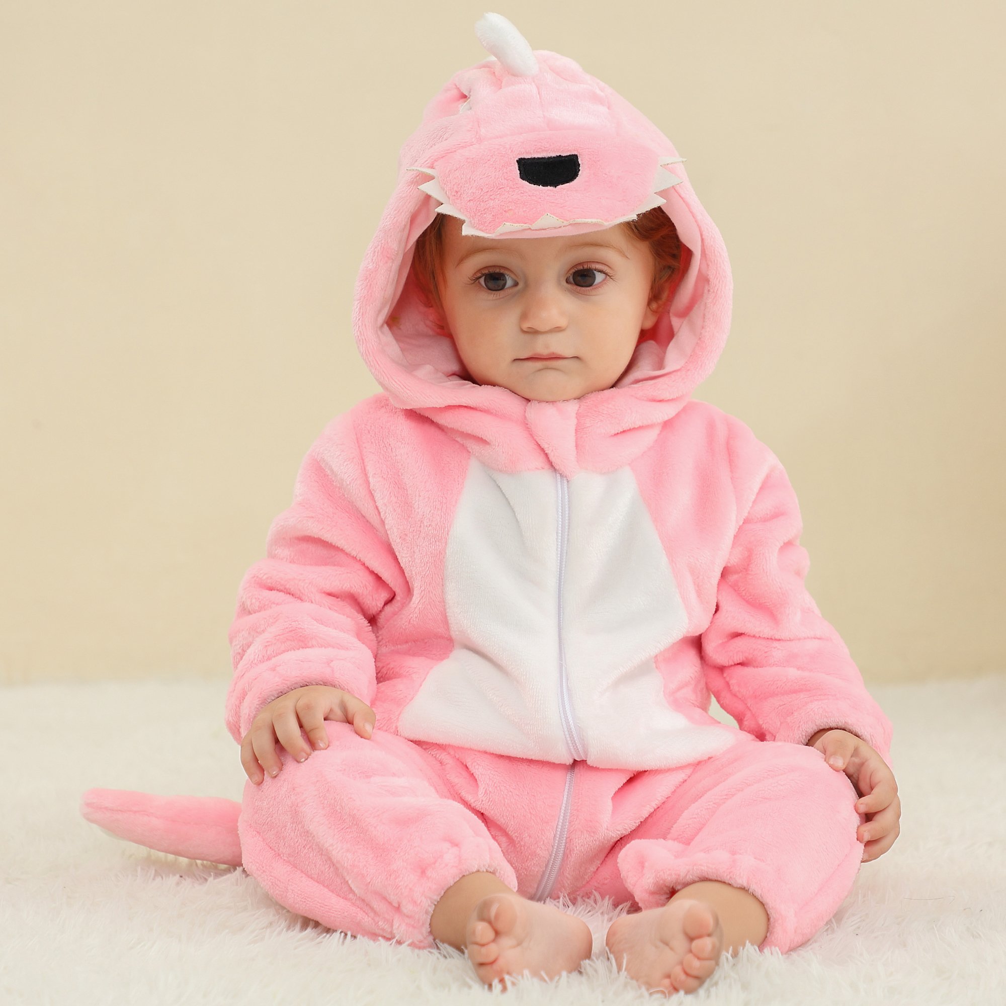 MICHLEY Hot Selling Customized Flannel Printed Baby Pajamas Girls Boy Clothes Flannel Zipper Cute Animal Design Baby Rompers