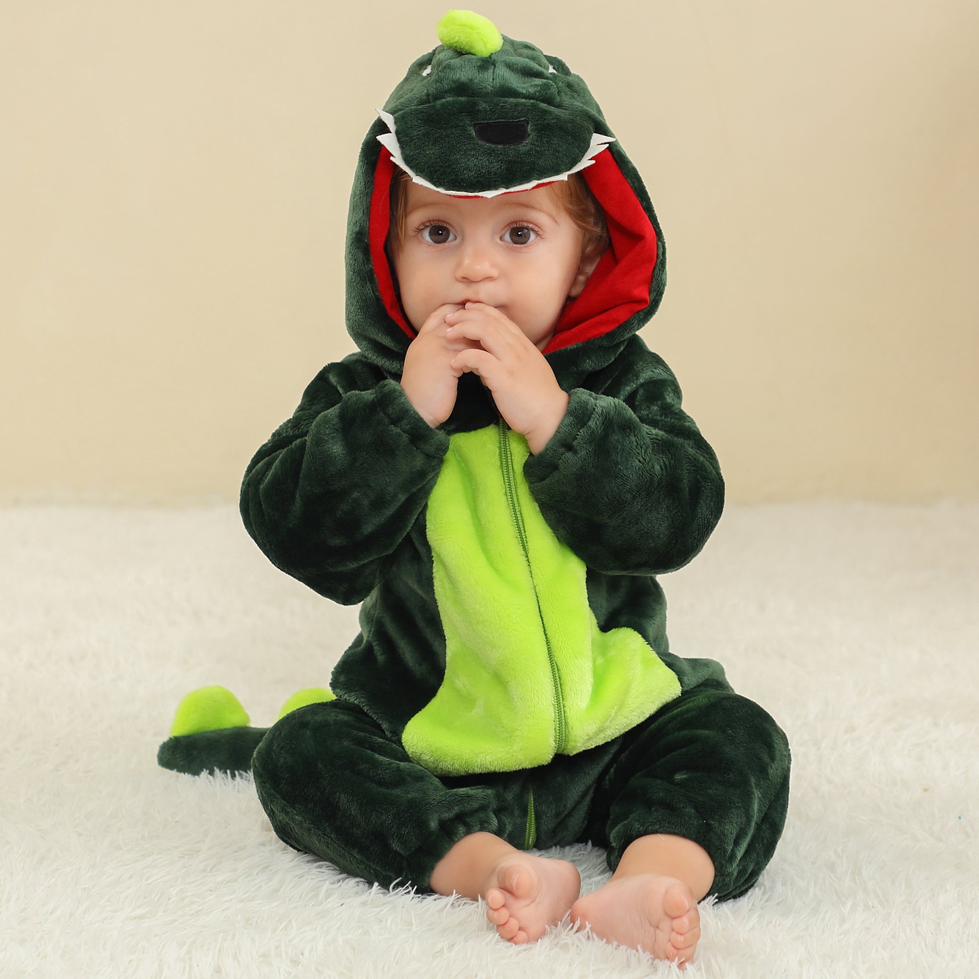 MICHLEY Hot Selling Customized Flannel Printed Baby Pajamas Girls Boy Clothes Flannel Zipper Cute Animal Design Baby Rompers