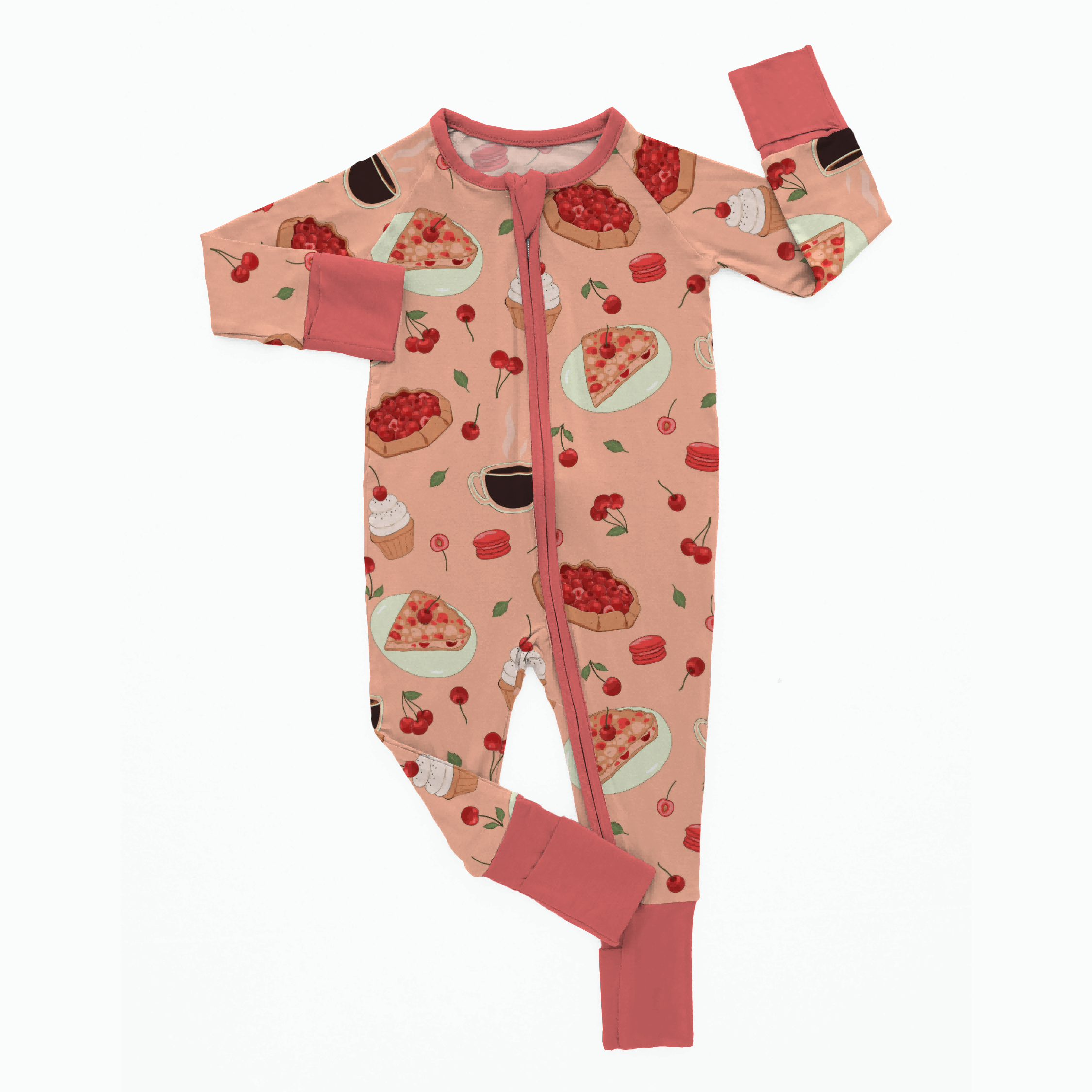 Custom Bamboo Viscose Fiber Spandex Unisex Baby Jumpsuit Soft Convertible Cuff Sleeper Dumbo Baby Onesie With Zipper Baby Romper