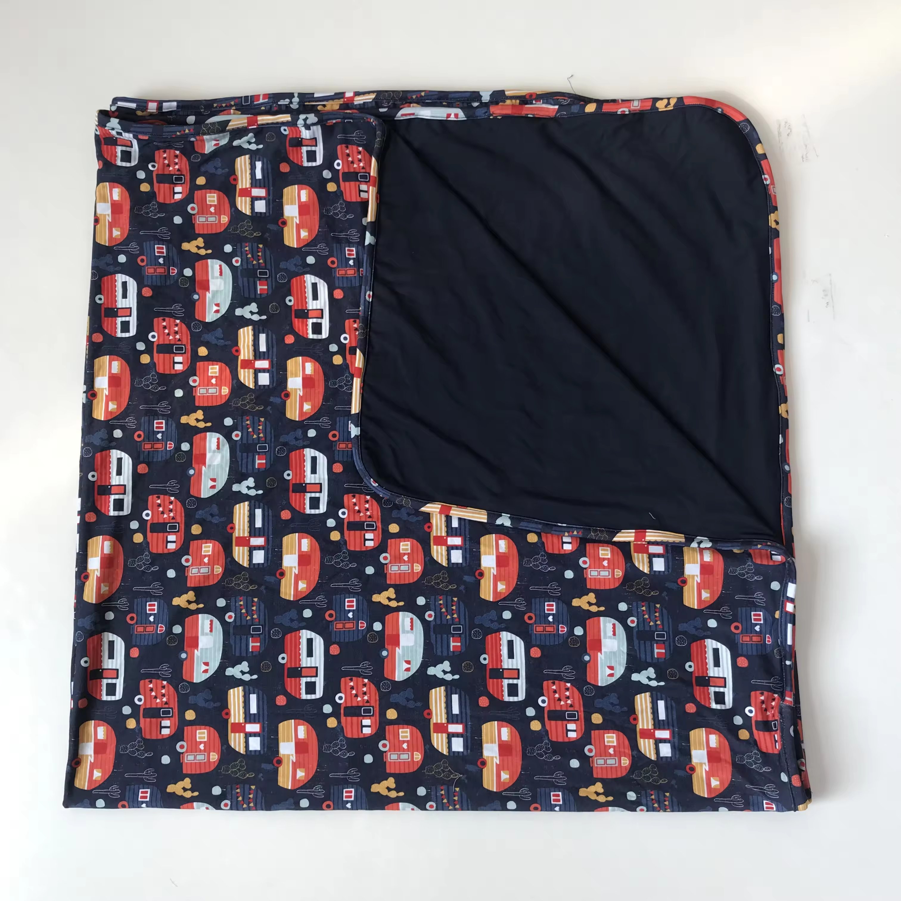 Delicate Bamboo Spandex Baby Rompers Red Rabbit Printing Custom Quick Dry Long Sleeves Baby Blanket
