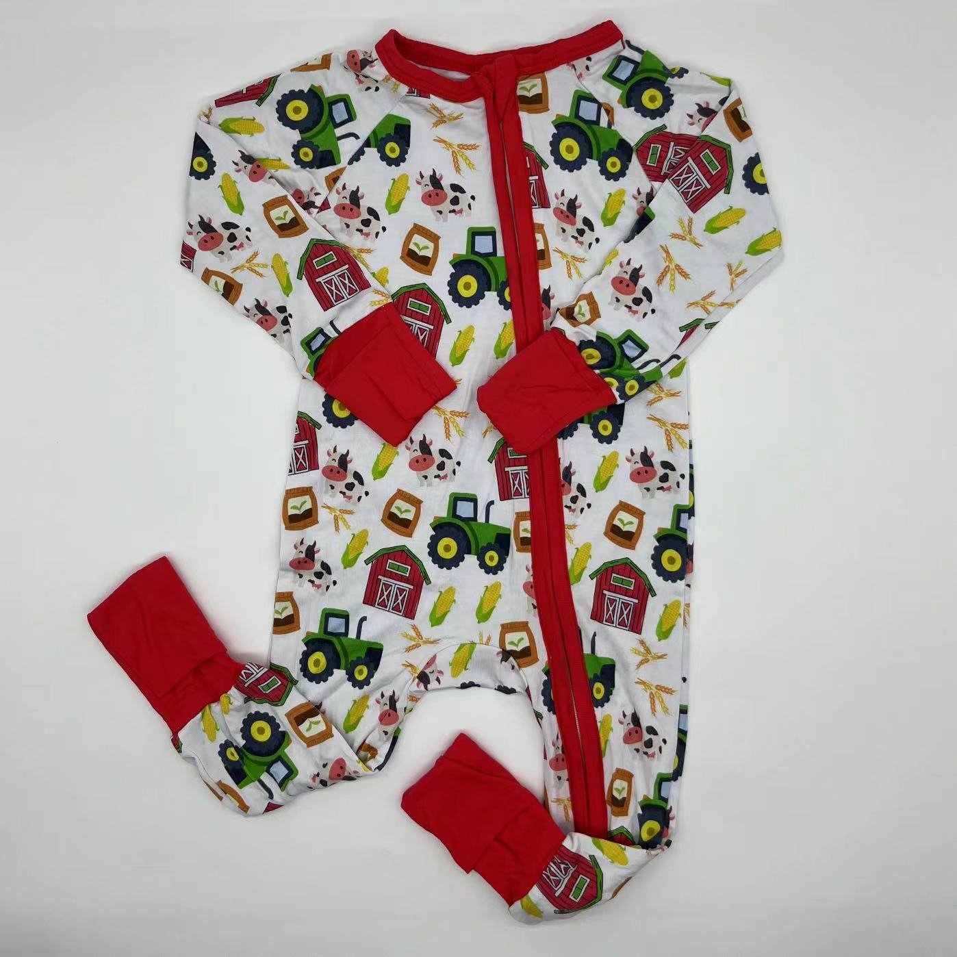 Child Pajama Unique Style Bamboo Rayon Long Sleeve Baby Romper