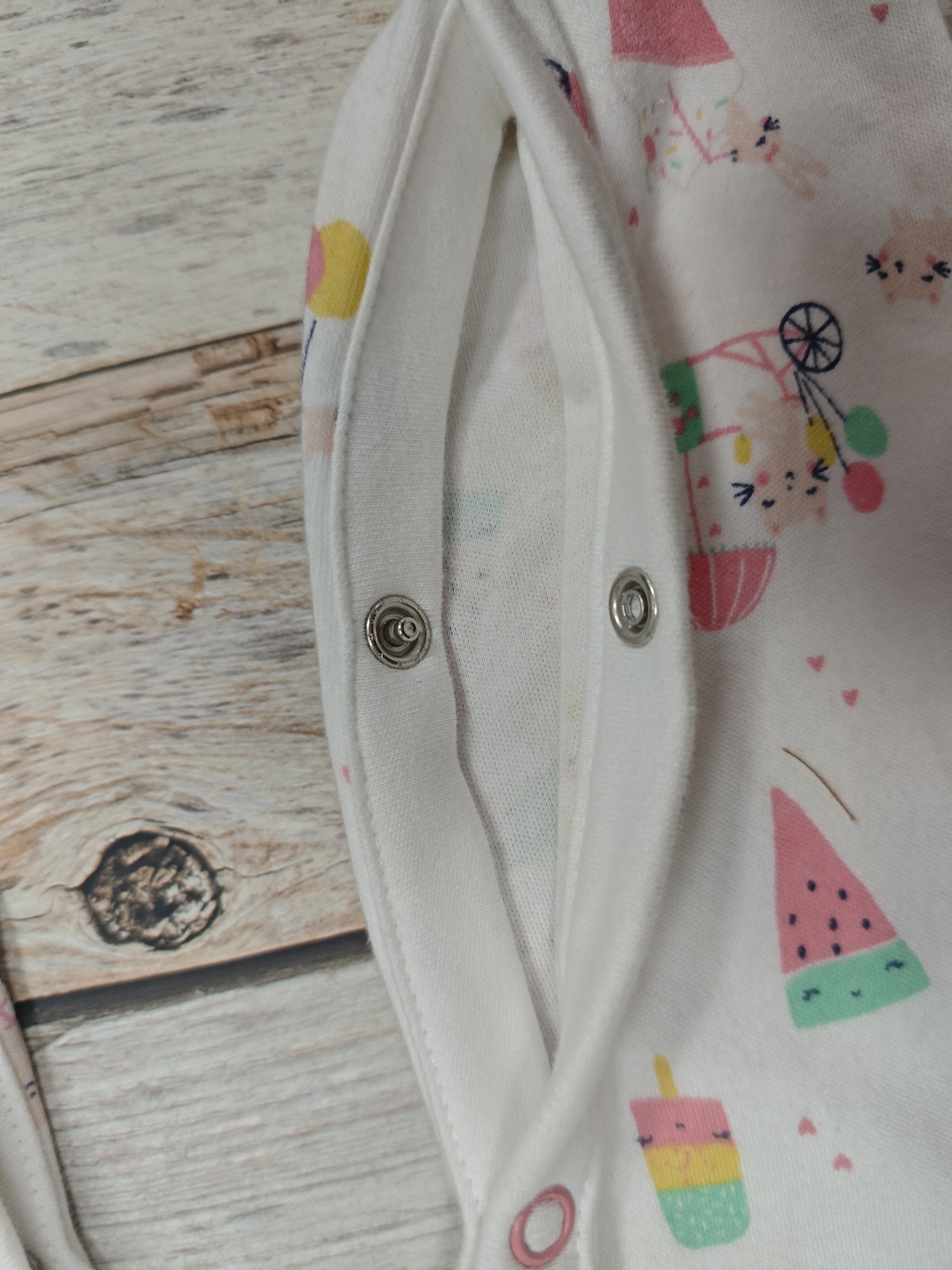 Baby Rompers 100% Cotton Short Sleeve Romper Summer Print Jumpsuit with Snap up Design and Button Closure for Boys and Girls