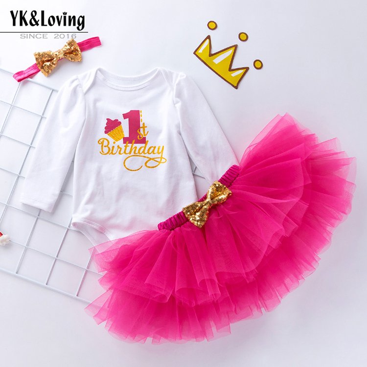 New Born Baby Romper Clothes Long Sleeve Baby Cotton Rompers First Year Birthday Outfit
