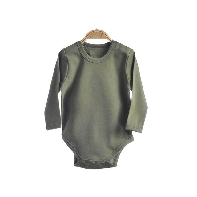 custom dyed organic cotton long sleeve baby rompers