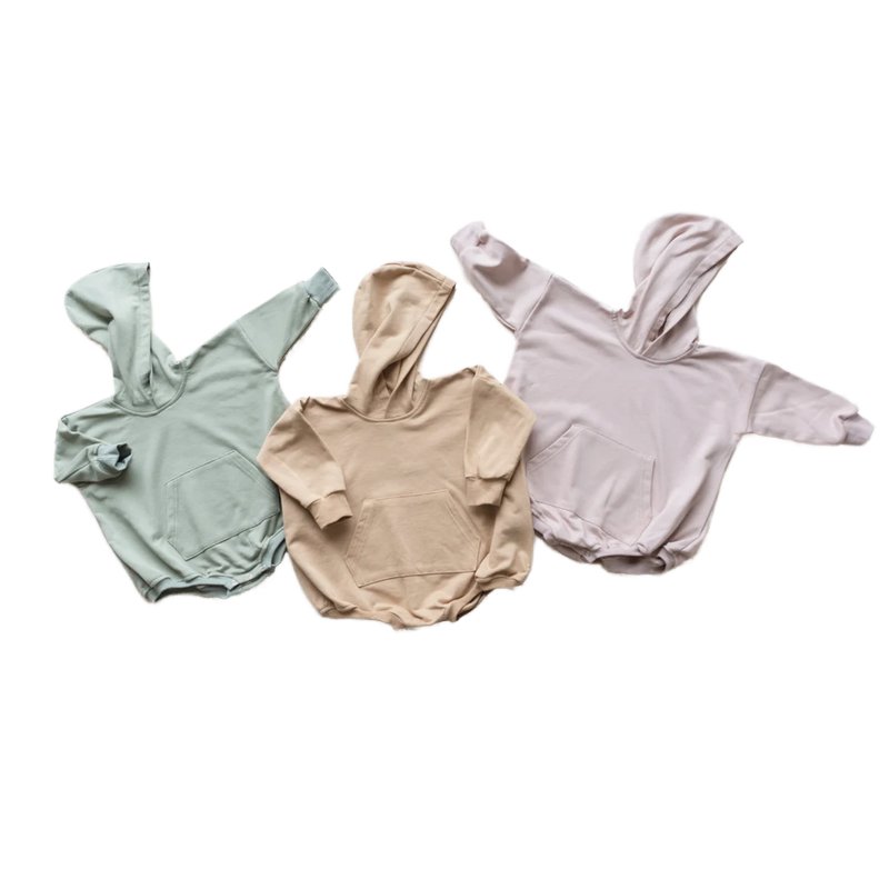 Wholesale 2024 Spring And Autumn Sweatshirt Baby Romper Cute Bear Hooded Knitted Cotton Baby Romper