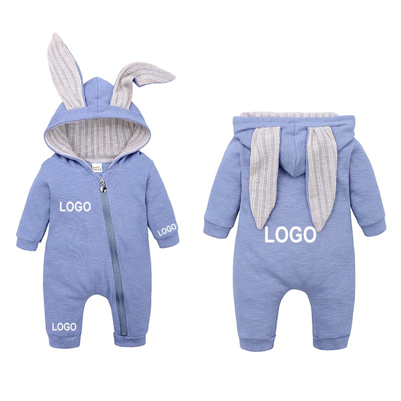 wholesale baby clothes cotton baby rompers jumpsuit boy girl newborn bunny romper plain winter cute new born baby clothing