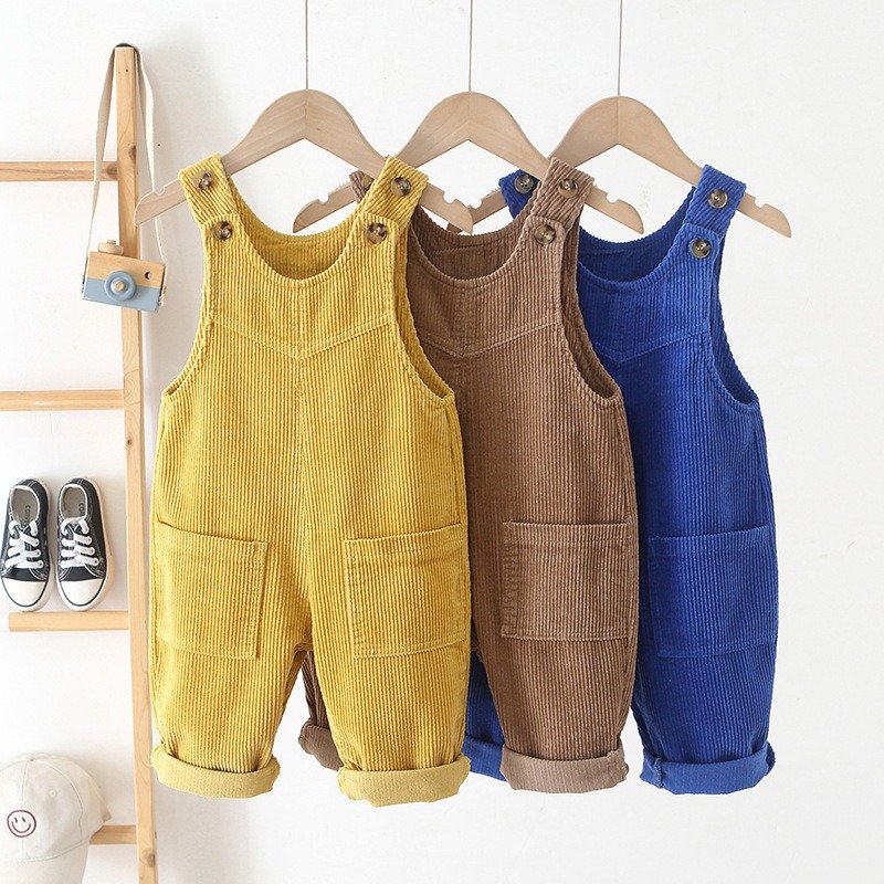 Wholesale Children Clothes Autumn Fall Clothing Kids Jumpsuit Toddler Bodysuit Boys Girls Corduroy Baby Romper