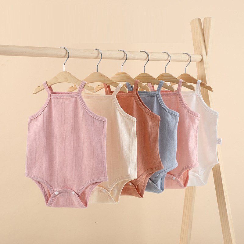 sleeveless jacquard round collar Summer baby rompers newborn toddler jumpsuits rompers