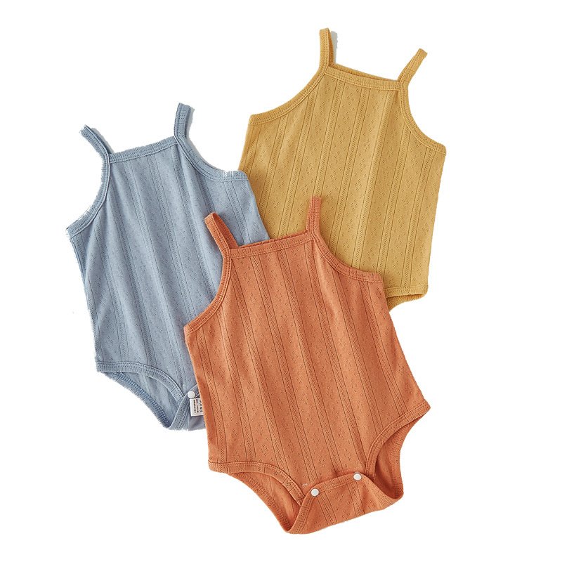 sleeveless jacquard round collar Summer baby rompers newborn toddler jumpsuits rompers