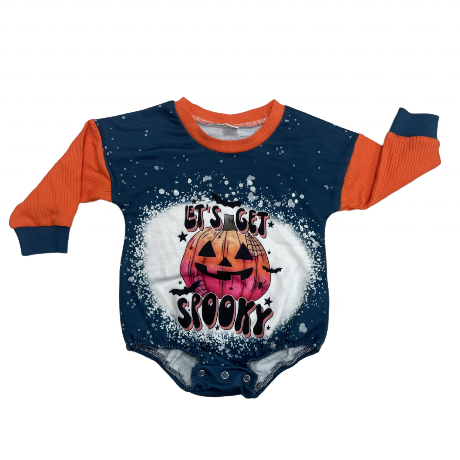 Wholesale Custom Baby Romper Infant Girl clothes long sleeve Christmas Print Oversized one-pieces bubble Jumpsuit