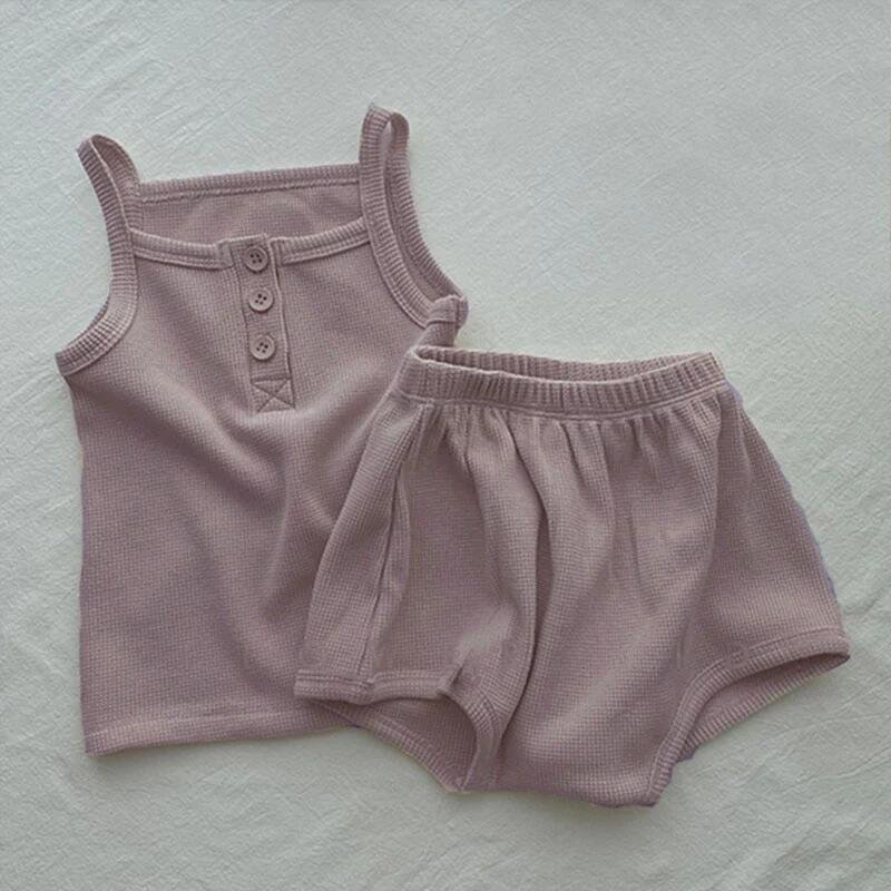 Custom summer boys and girls rompers soft ribbed cotton romper baby girl cute knot singlet romper