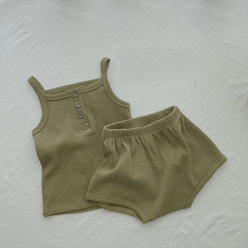 Custom summer boys and girls rompers soft ribbed cotton romper baby girl cute knot singlet romper