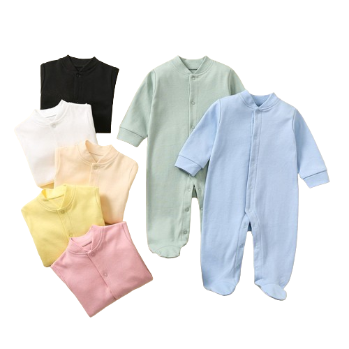 wholesale 5pcs pack newborn baby clothing set baby rompers pajamas bib hat blank cotton boy girl romper baby clothes set