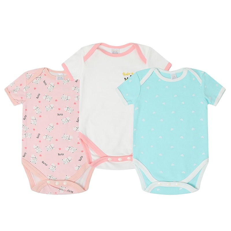 Colorland Aliexpress Top Selling 3 pcs Pack Sleeveless 100% Cotton Baby Boy Girl Baby Romper Clothes from 0 to 12 M
